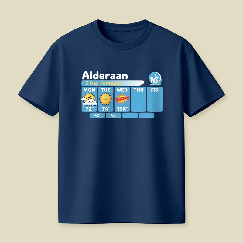 Alderaan 5 Day Forecast Playful T-Shirt
