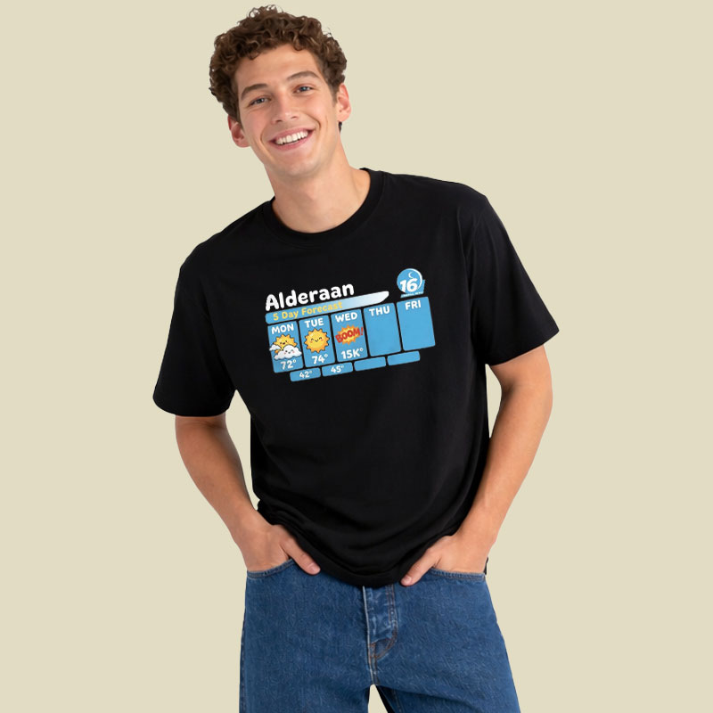 Alderaan 5 Day Forecast Playful T-Shirt