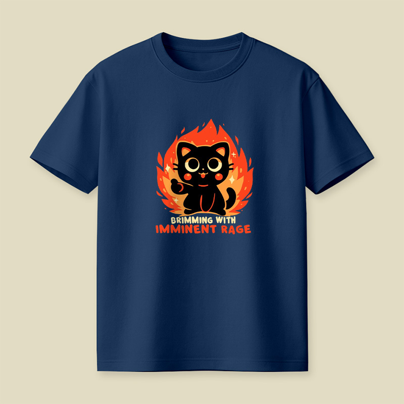 Brimming With Imminent Rage Cat Playful T-Shirt