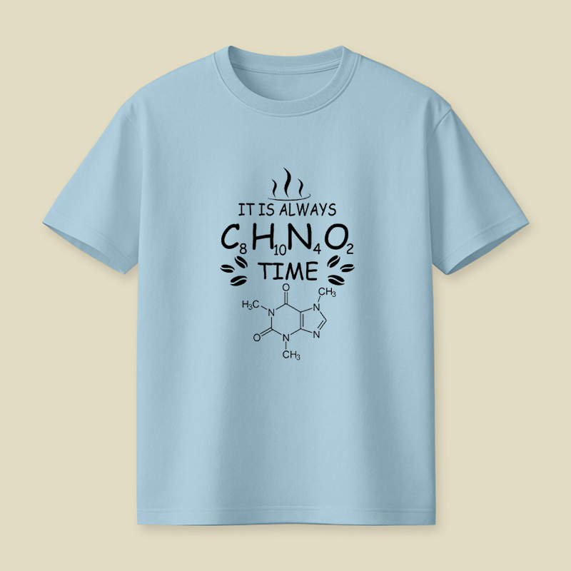 Caffeine Molecule Time Playful T-Shirt