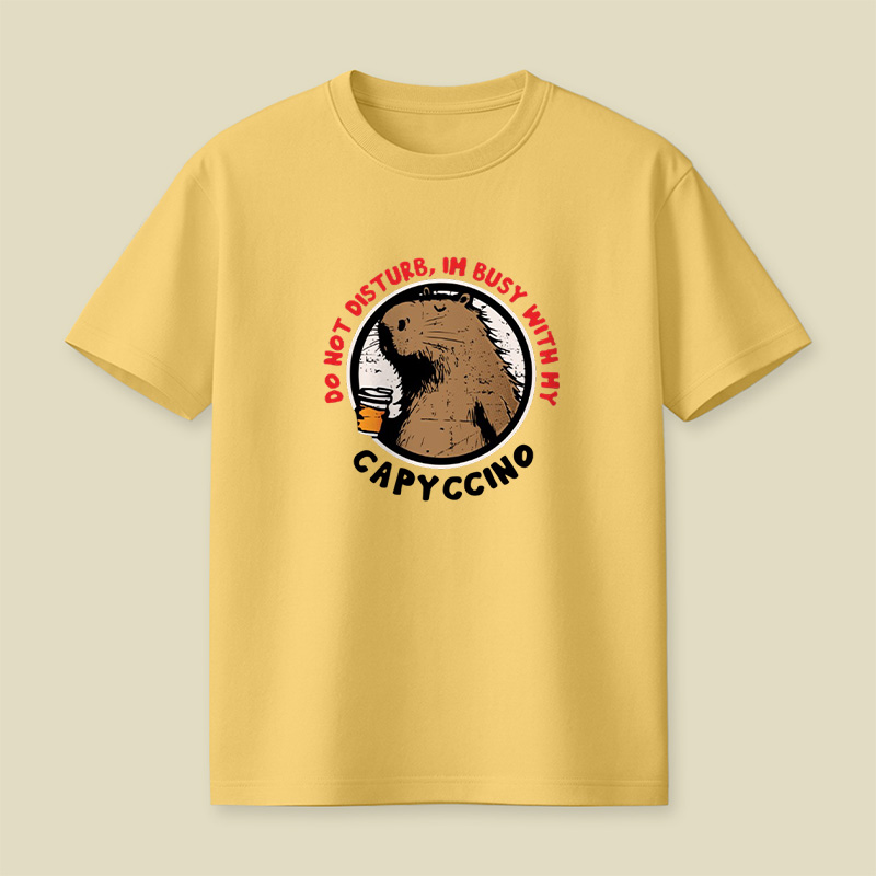 Capybara Capyccino Vibes Playful T-Shirt