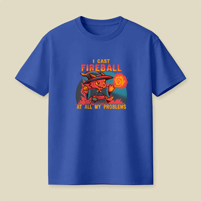 Kobold Wizard I Cast Fireball At My Problems Playful T-Shirt