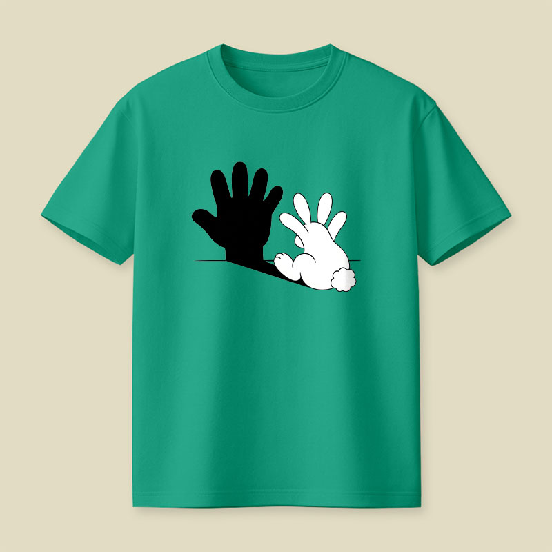 Rabbit Hand Shadow Playful T-Shirt