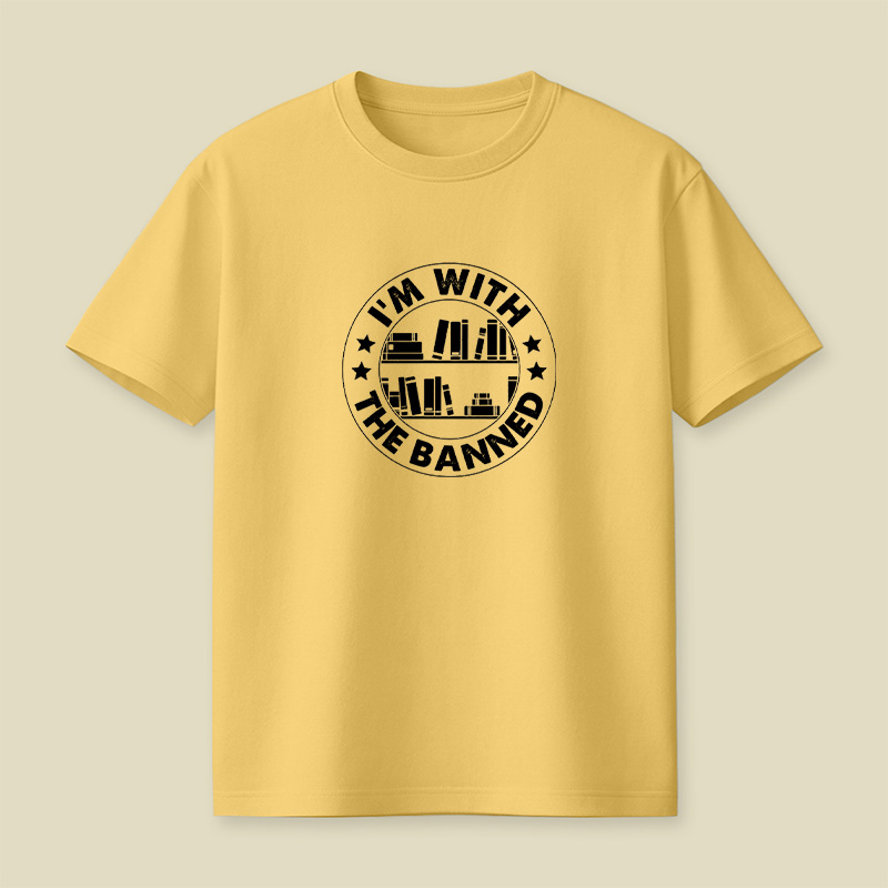 I Am With The Banned Reading Book Playful T-Shirt