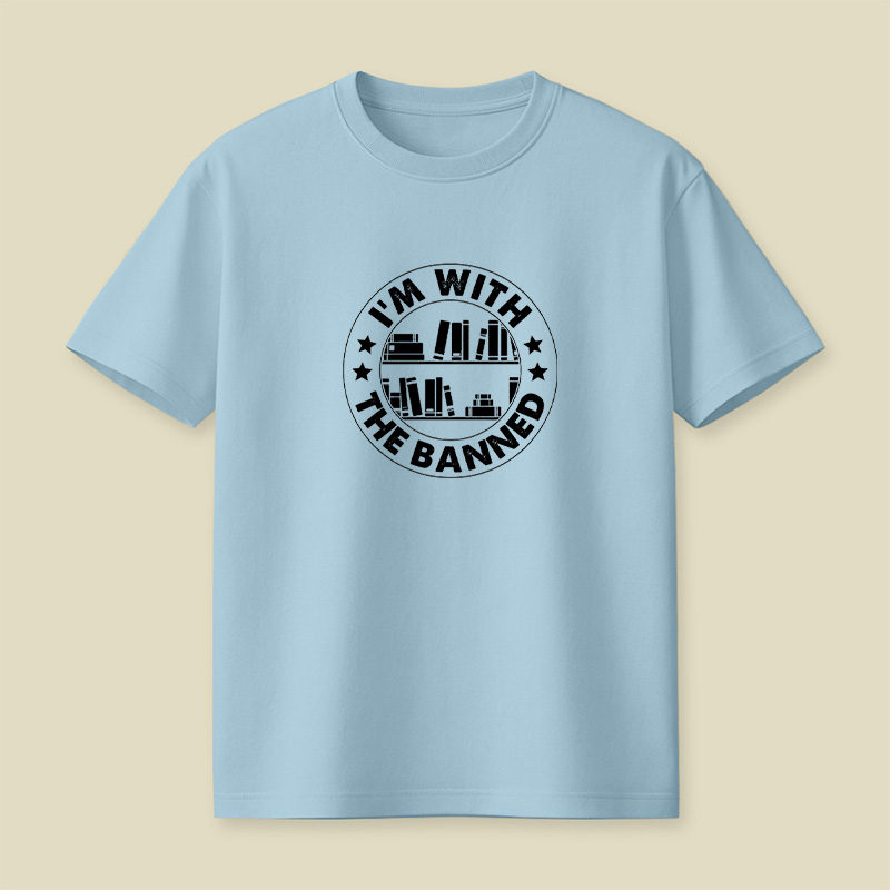 I Am With The Banned Reading Book Playful T-Shirt