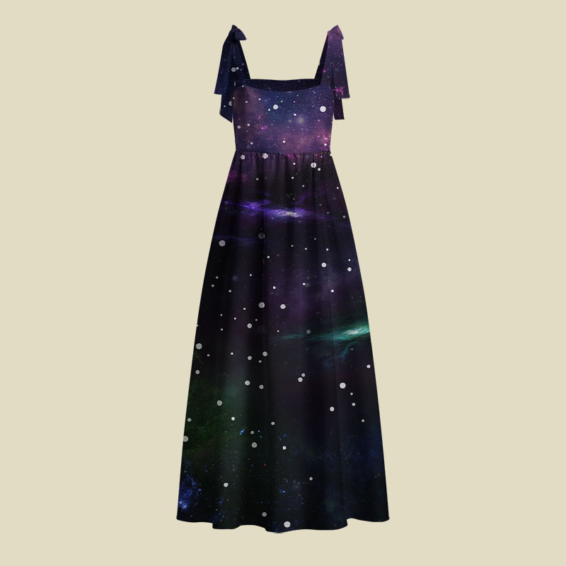 Beautiful Nebula Outer Space Playful Maxi Dress