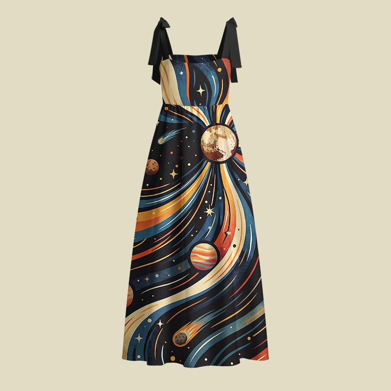 PLUTO Vintage Playful Maxi Dress