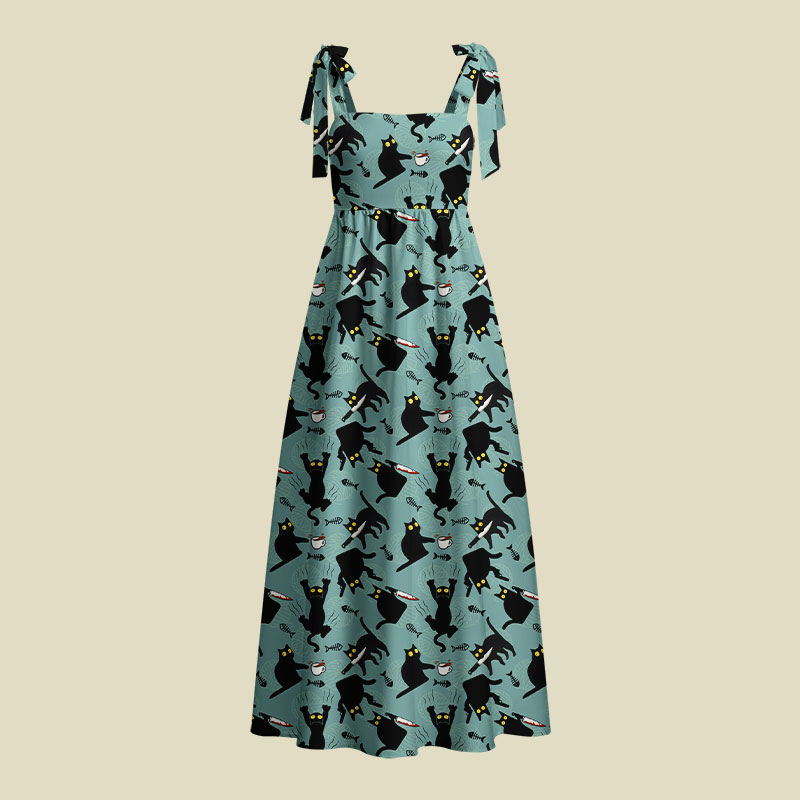 Naughty Kitten Playful Maxi Dress