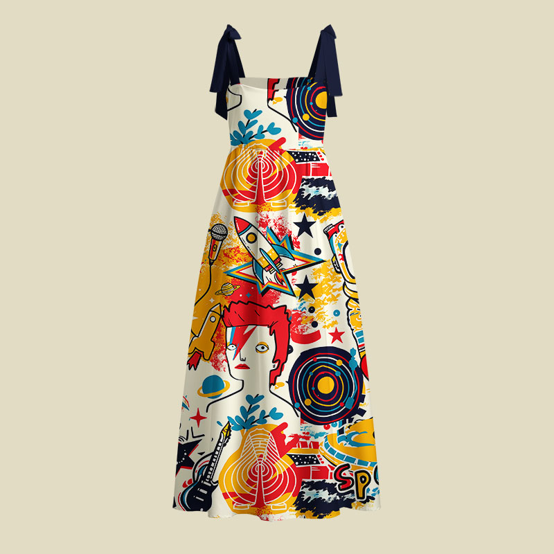 Space Oddity Playful Maxi Dress