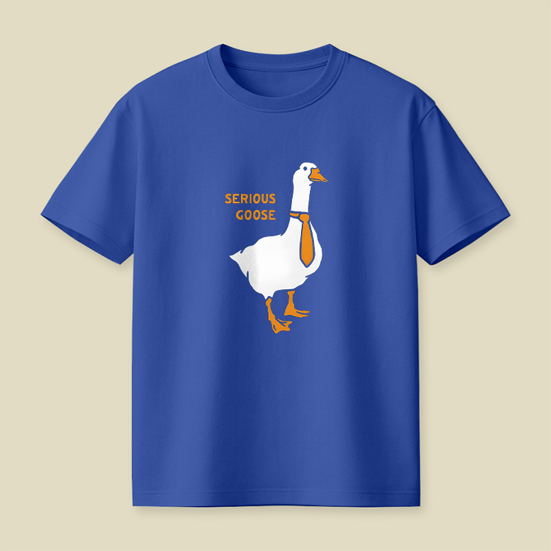 Serious Goose With A Tie Playful T-Shirt