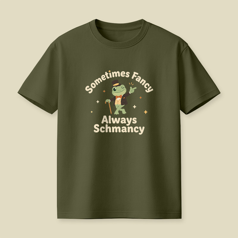 Sometimes Fancy Always Schmancy Frog Playful T-Shirt