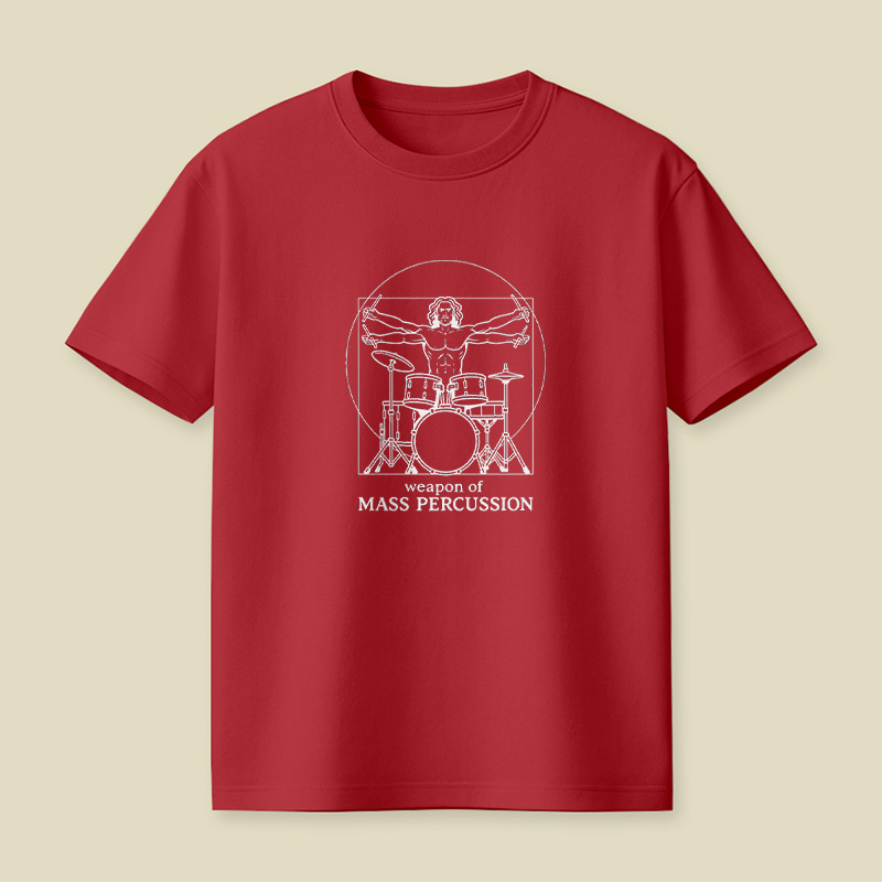 Vitruvian Drummer Playful T-Shirt