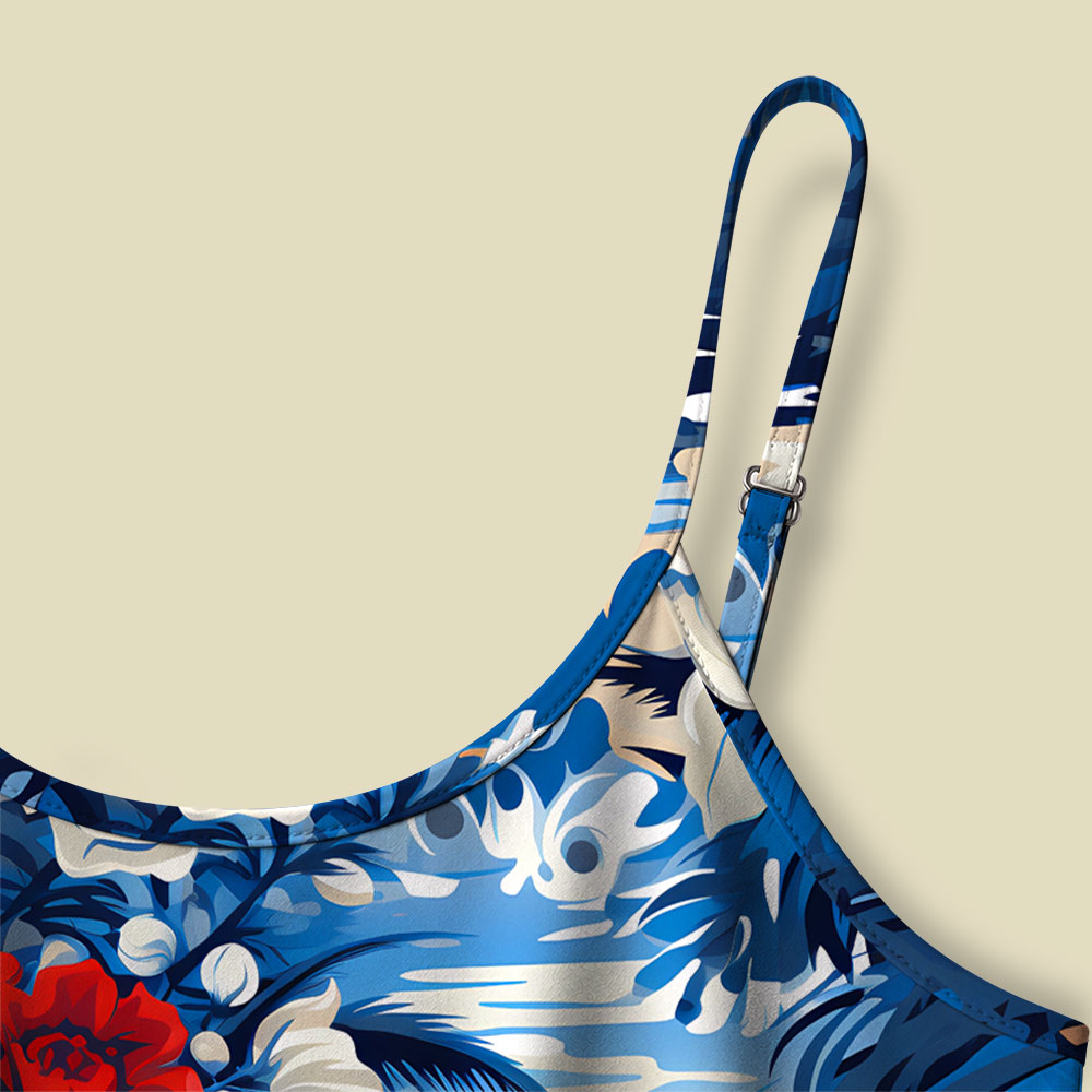 Coastal Robot Floral Vacation Camisole Midi Dress