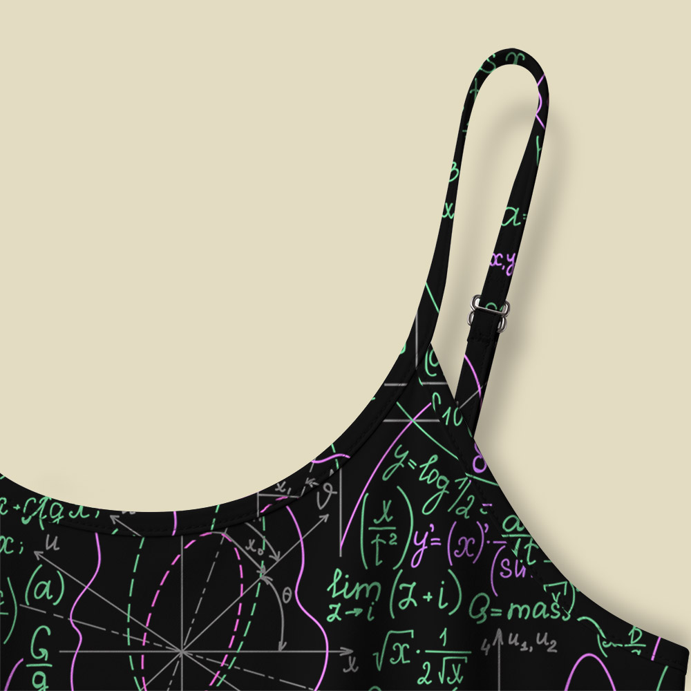 Math Function Curve Camisole Midi Dress