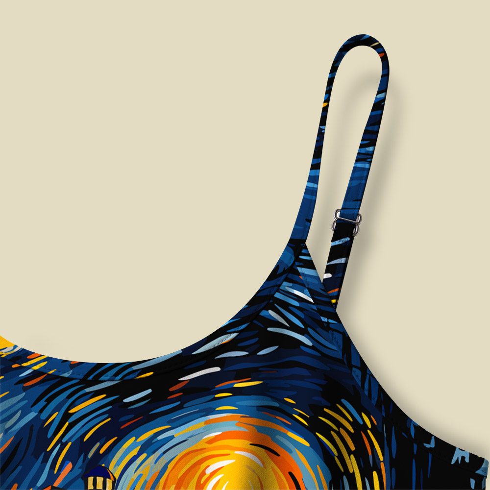 Starry Night Phone Booth Camisole Midi Dress