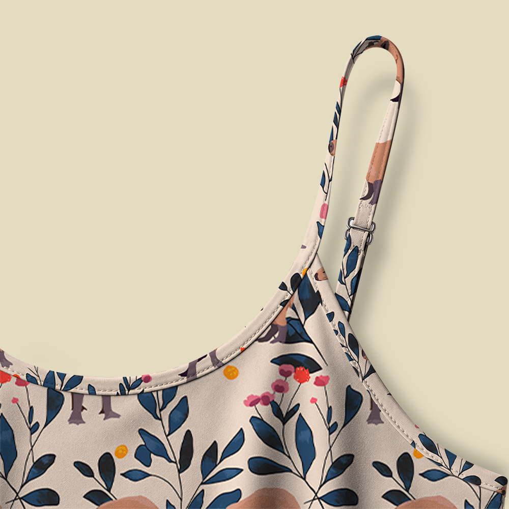 Capybara and Plants Camisole Midi Dress