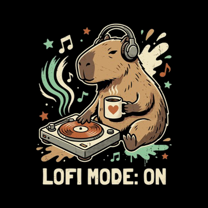 Lofi Mode On Capybara Playful T-Shirt