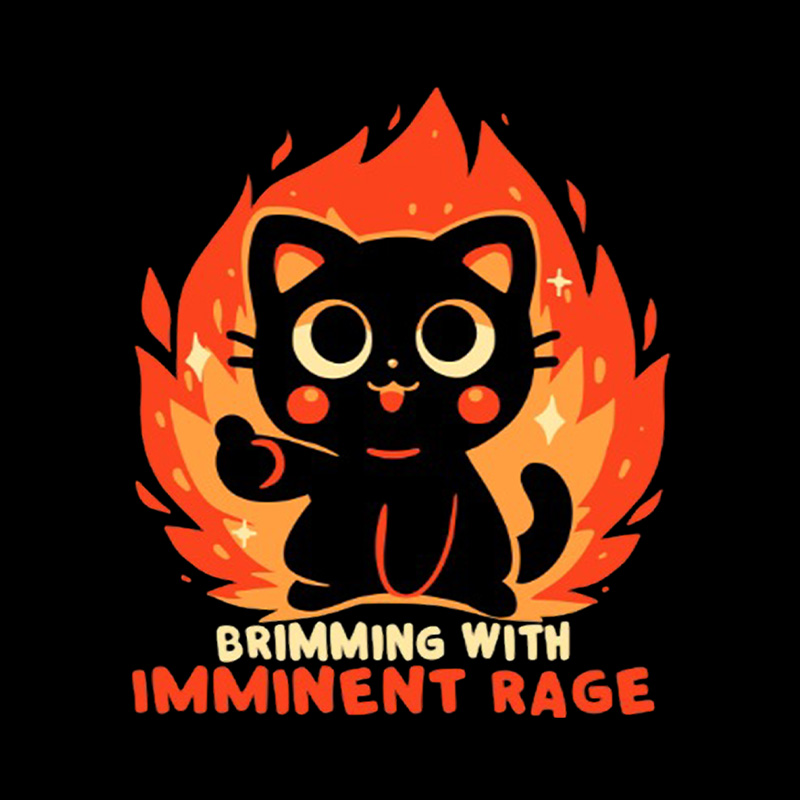 Brimming With Imminent Rage Cat Playful T-Shirt