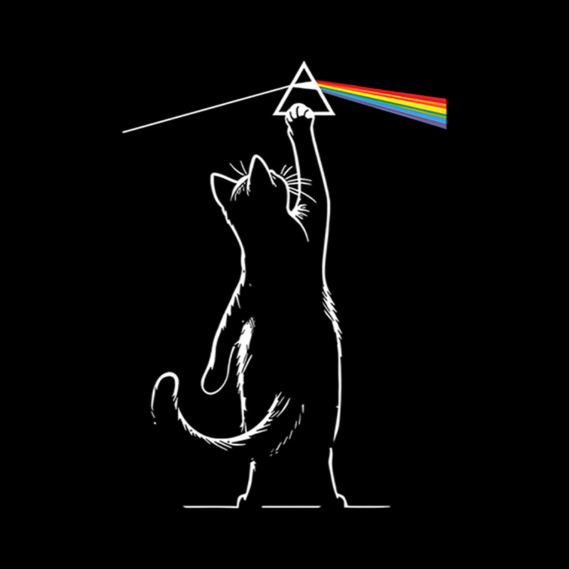 Prism Cat Dark Side Playful T-Shirt