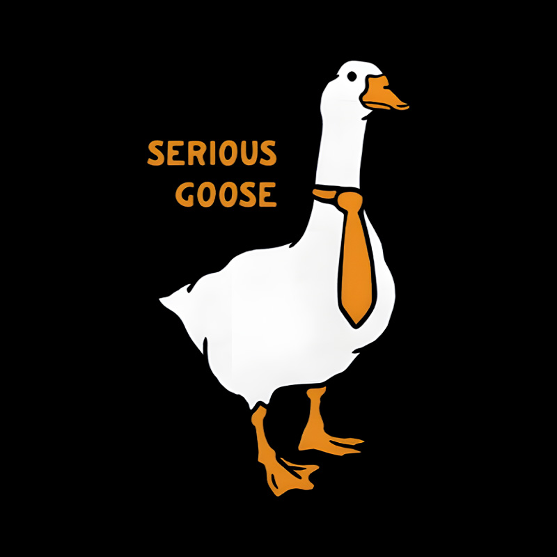 Serious Goose With A Tie Playful T-Shirt