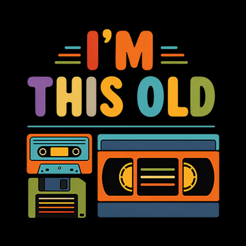 I Am This Old Retro Tech Nostalgia Playful T-Shirt