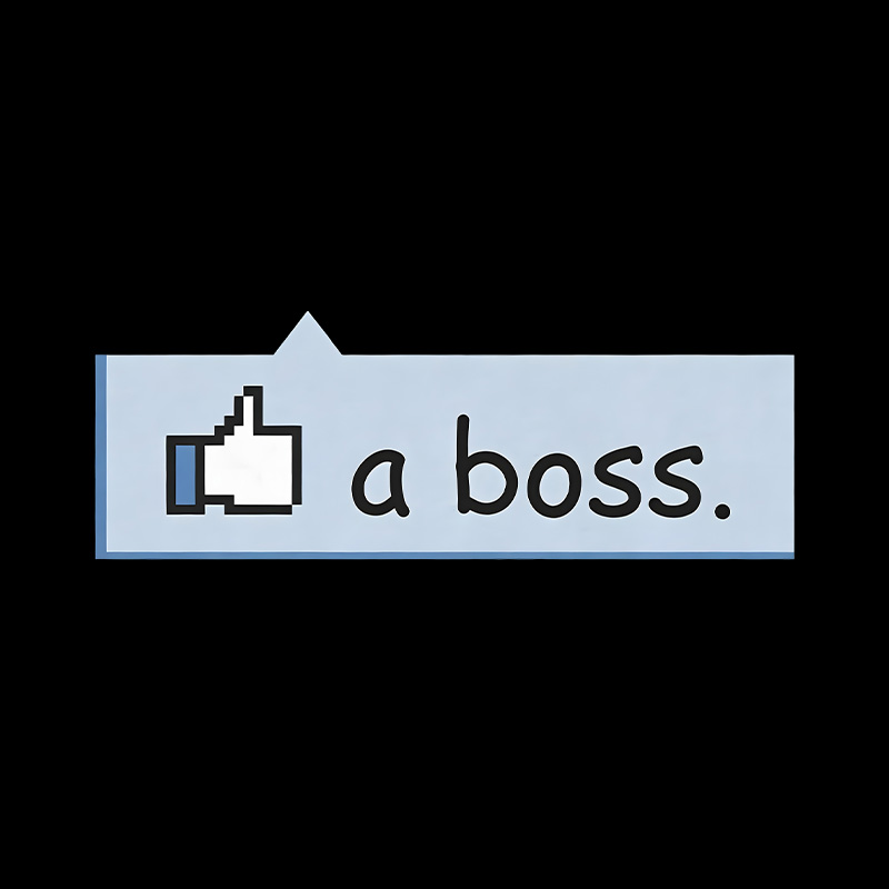 Facebook Like A Boss Playful T-Shirt