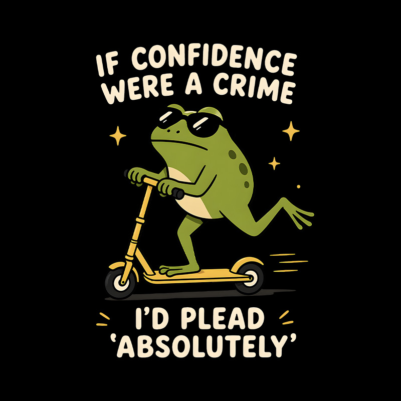 If Confidence Were A Crime Frog Playful T-Shirt