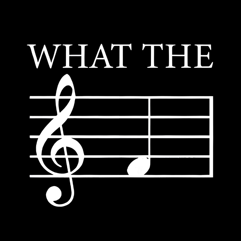 What The F Note Music Playful T-Shirt