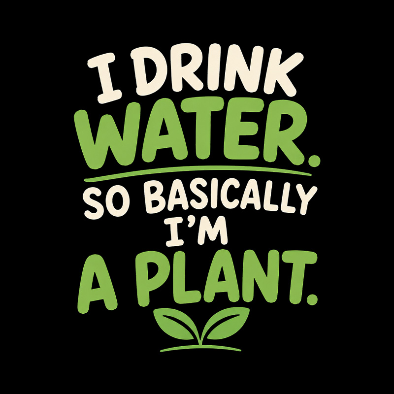 I Drink Water I Am Basically A Plant Playful T-Shirt