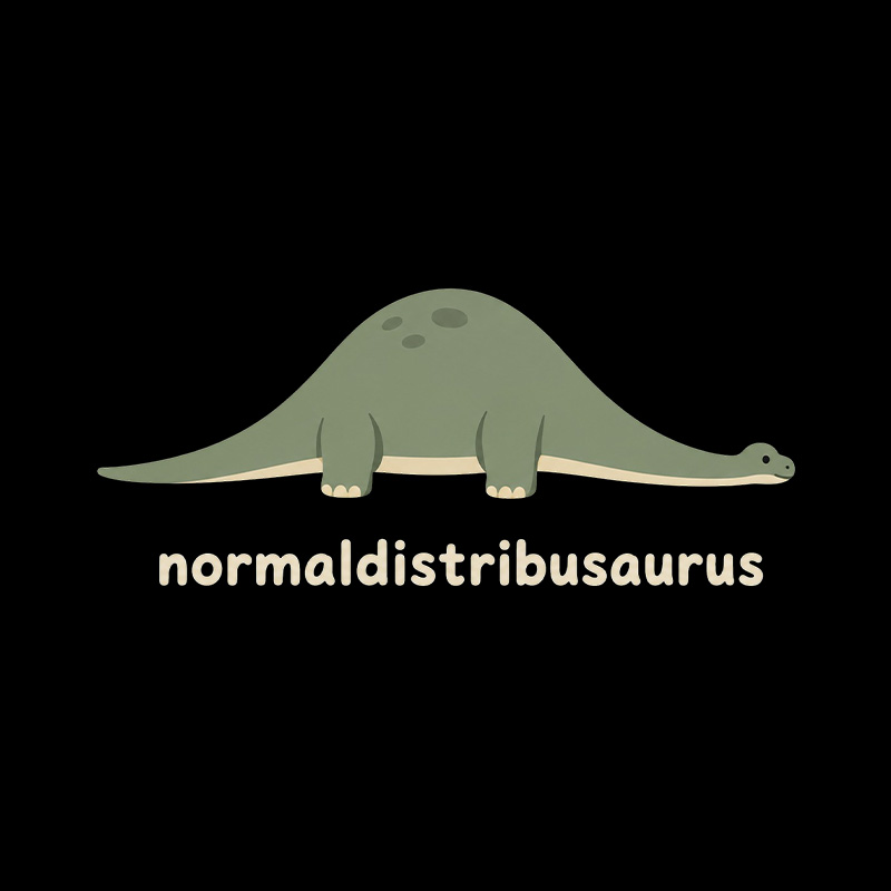 Normal Distribusaurus Playful T-Shirt