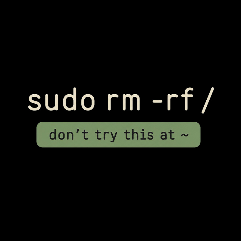 Sudo Rm Rf Do Not Try This At Home Playful T-Shirt