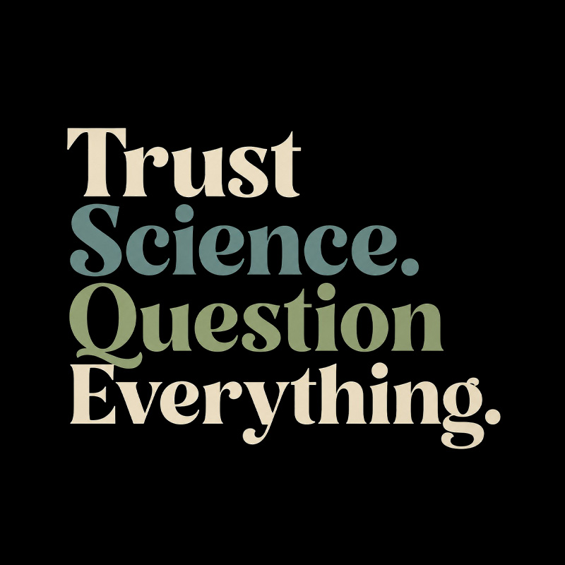 Trust Science Question Everything Inspirational Playful T-Shirt