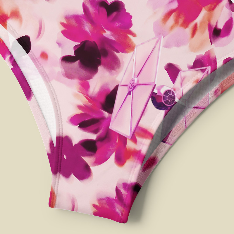 Blossoms Tie-Fighter Tummy Control One Piece Swimsuit