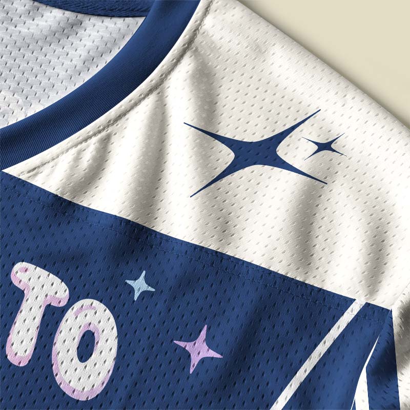 Born To Sparkle But Not Today Playful Mesh Jersey
