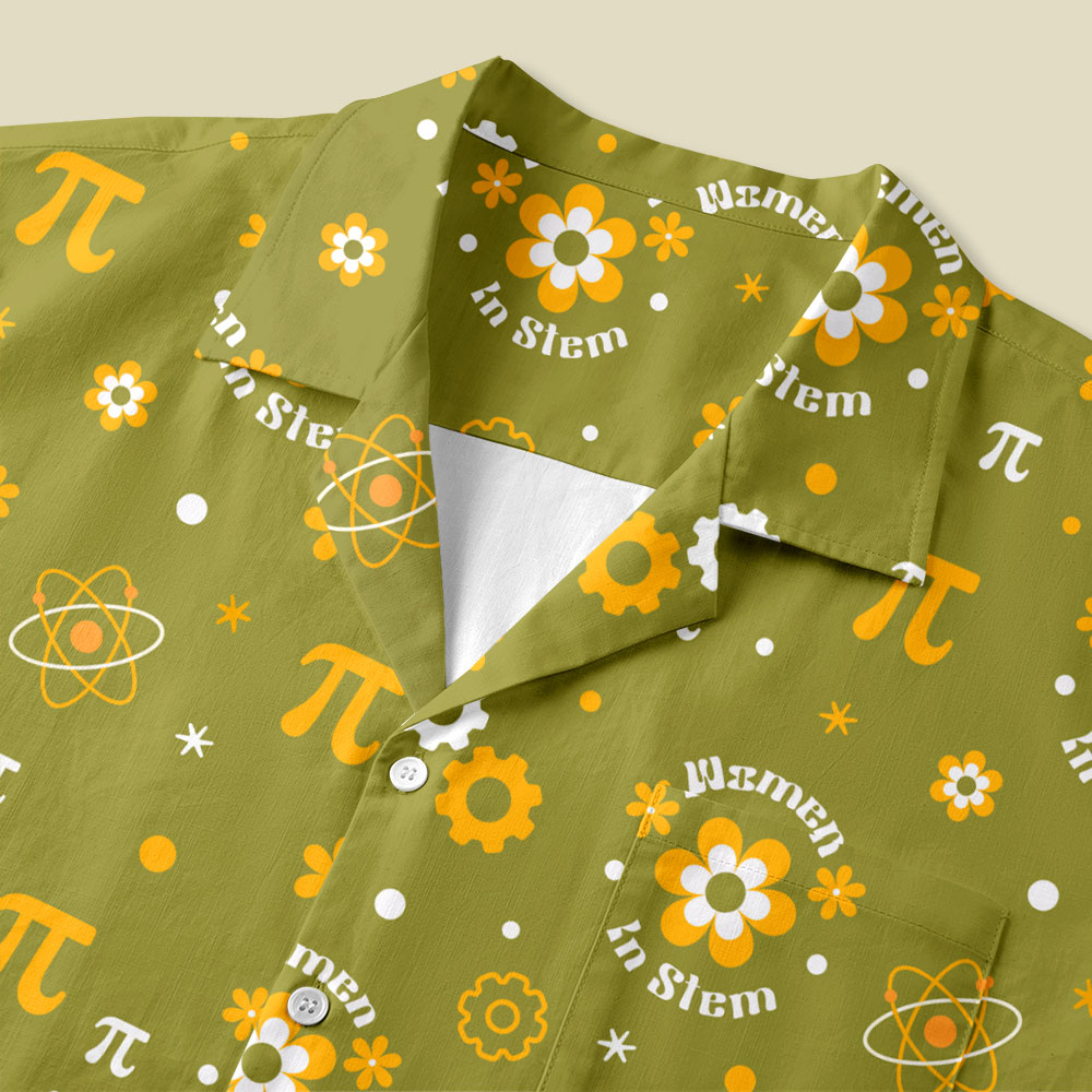 Women in Stem Button Up Pocket Shirt