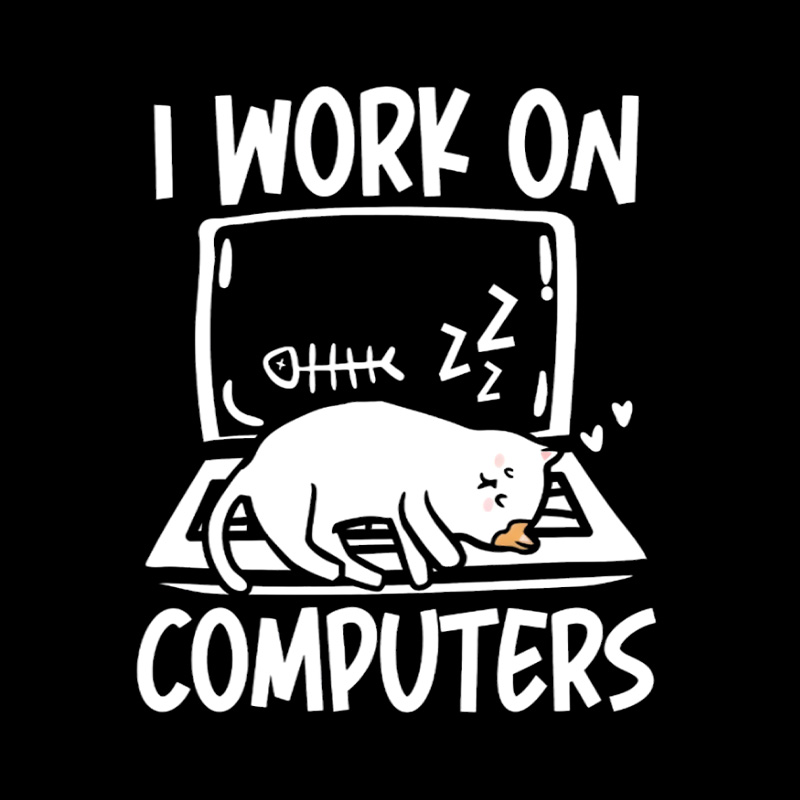 I Work On Computers Cat Nap Playful T-Shirt
