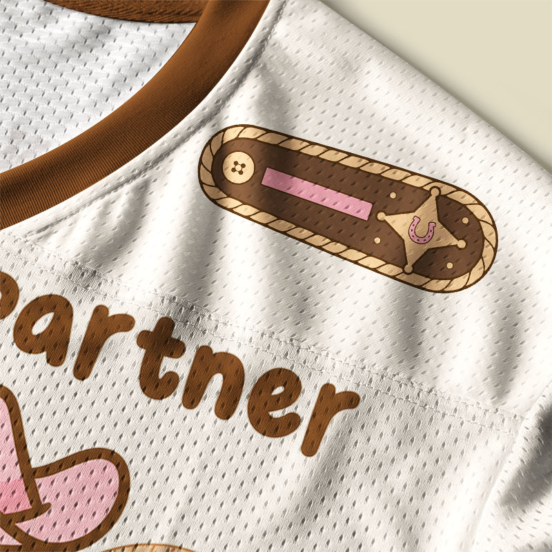 Hold On Partner I'm Overstimulated Cowboy Capybara Playful Mesh Jersey