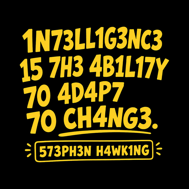 Intelligence Adapt To Change Leet Playful T-Shirt