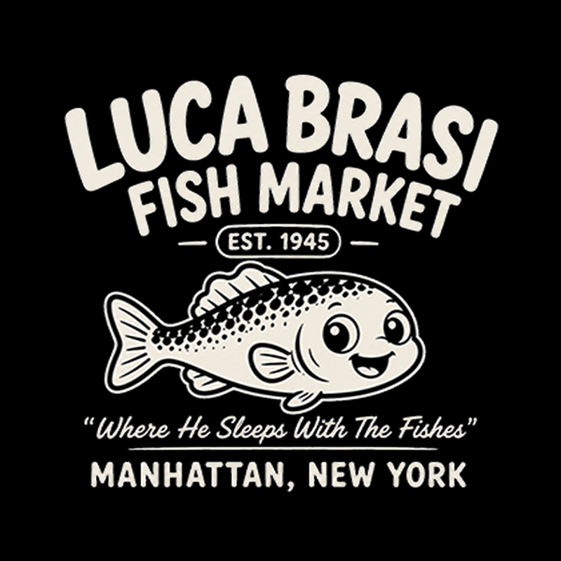 Luca Brasi Fish Market Godfather Playful T-Shirt