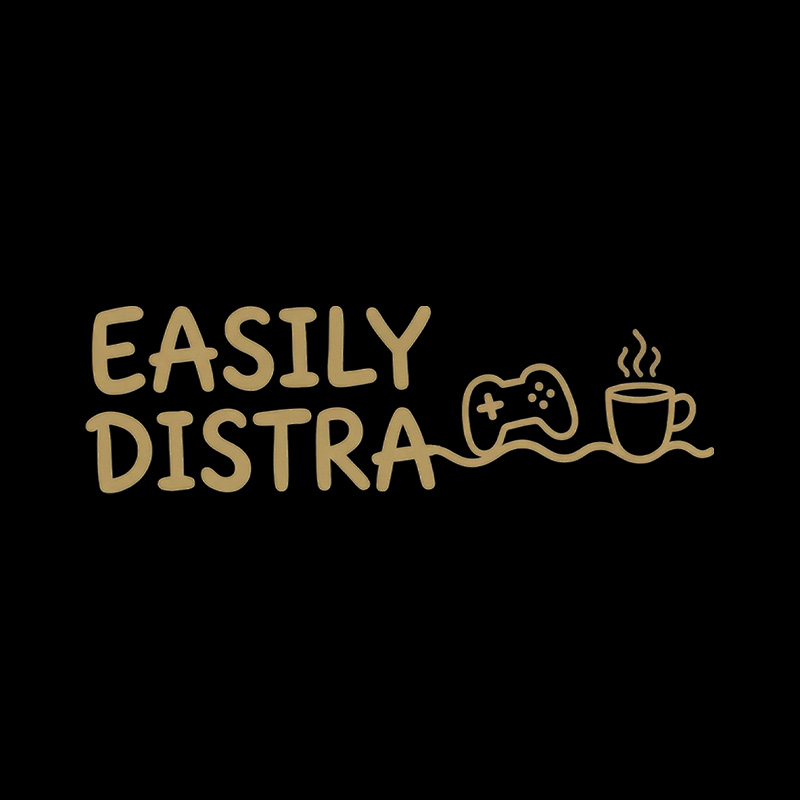 Easily Distracted By Games And Coffee Playful T-Shirt