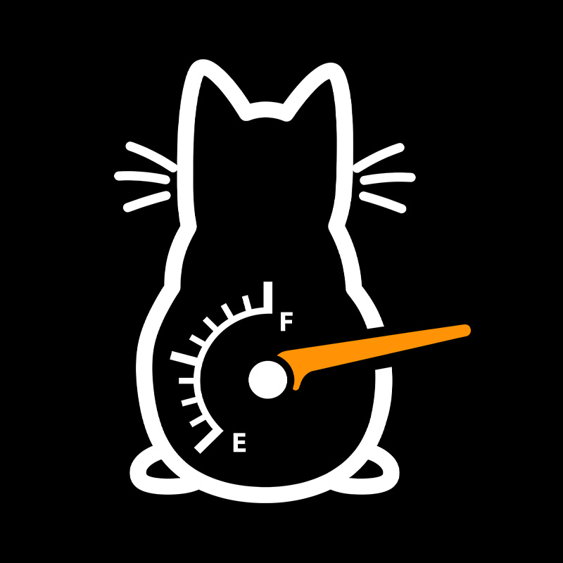 Cat Gauge Minimalist Playful T-Shirt