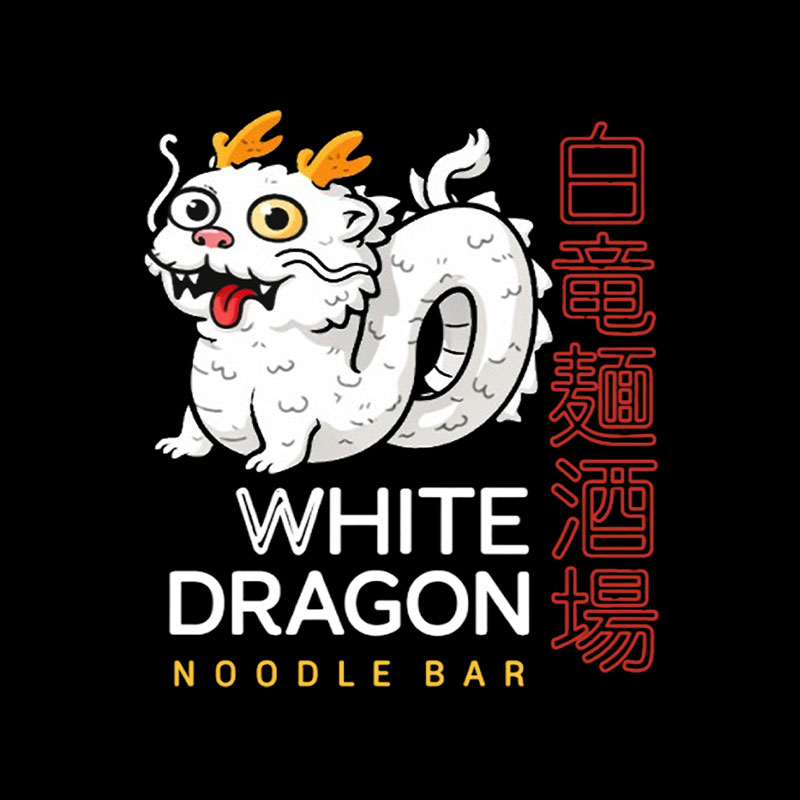 White Dragon Playful T-Shirt