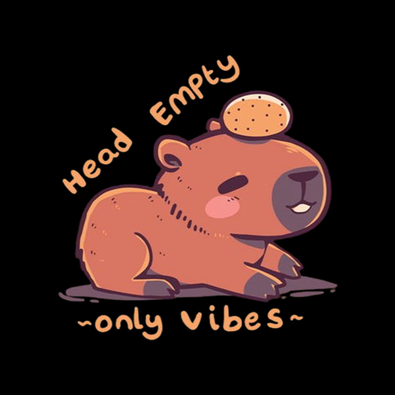 Head Empty Capybara Playful T-Shirt