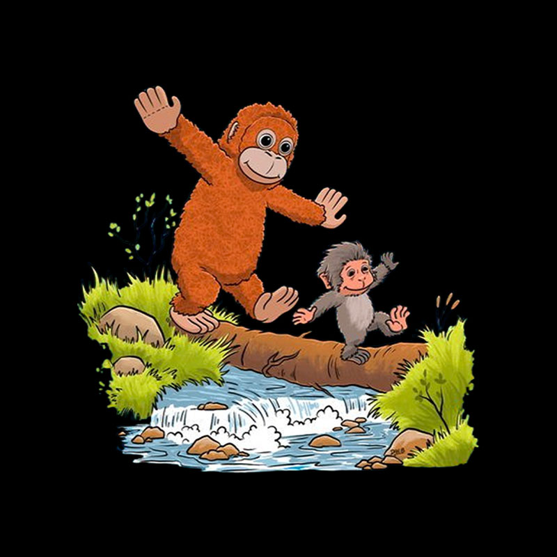 Punch Monkey play Playful T-Shirt