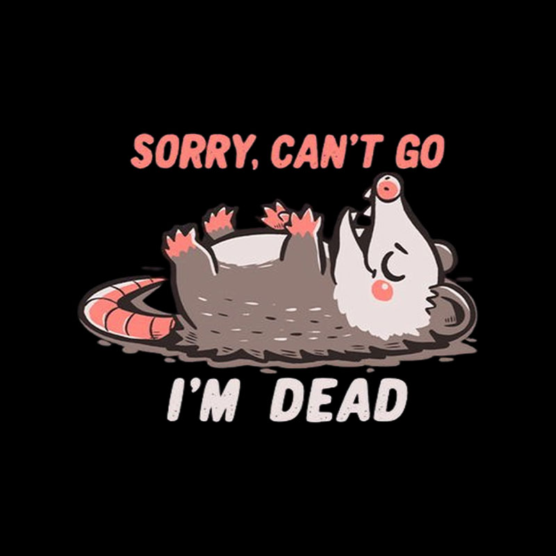 Sorry Can't Go Im Dead Playful T-Shirt