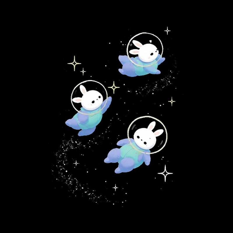 Space Bunnies Playful T-Shirt