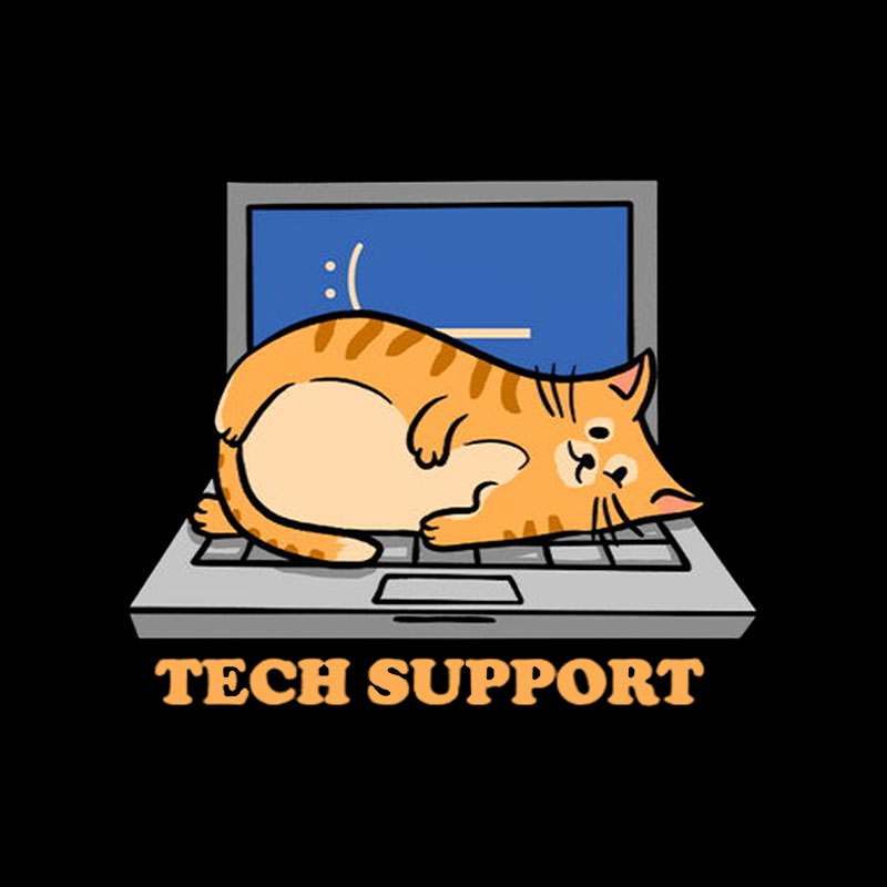 Tech Support Cat Funny Programmer Playful T-Shirt