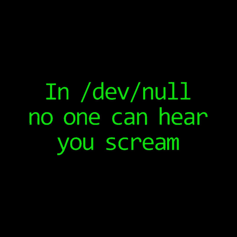 In dev null No One Can Hear You Scream Computer IT Humor Playful T-Shirt
