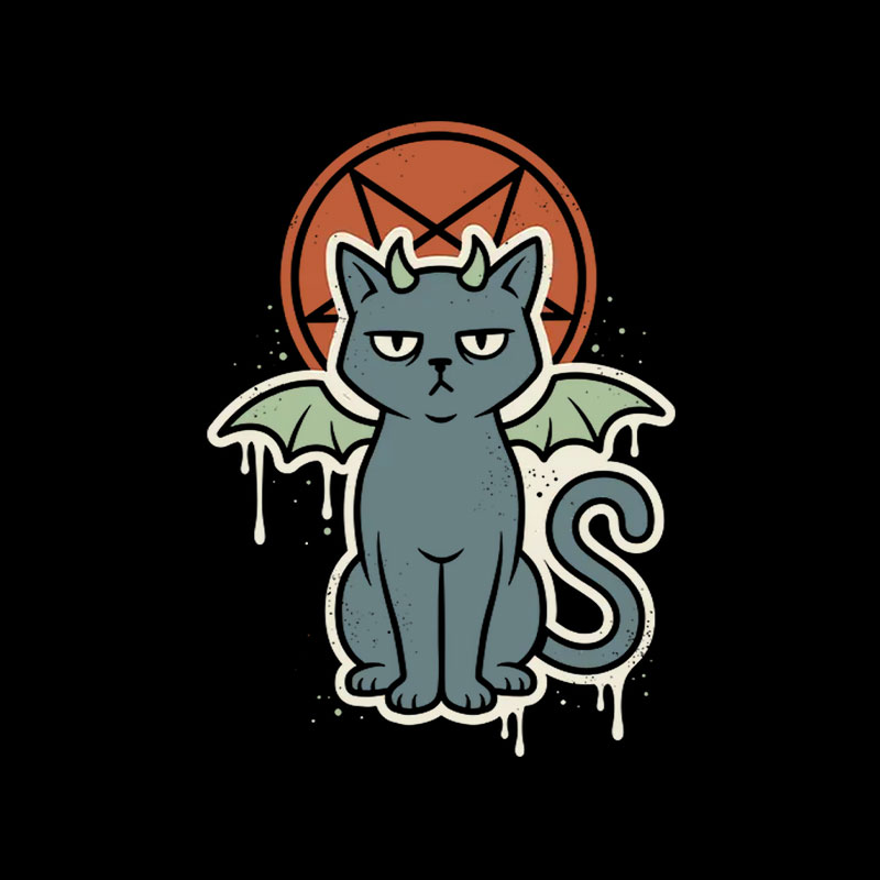 Demon Cat Playful T-Shirt