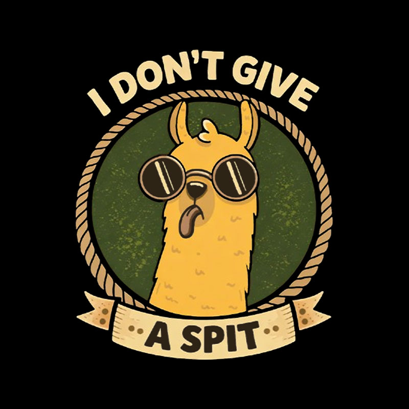 I Don't Give a Spit Playful T-Shirt